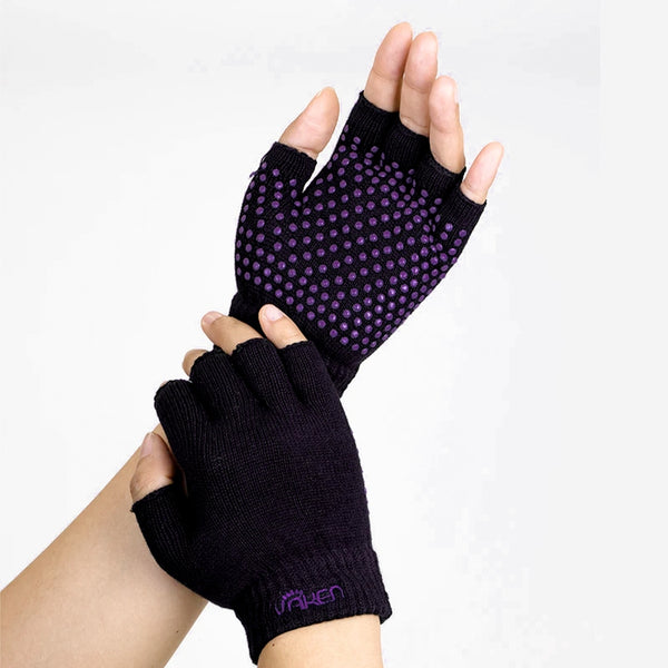 Vaken Grip Gloves-1 Pairs/Pack - Black Dot Purple PP
