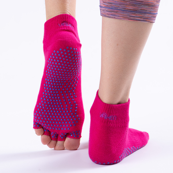 Vaken Grip Socks-1 Pair/Pack - Pink Dot Purple