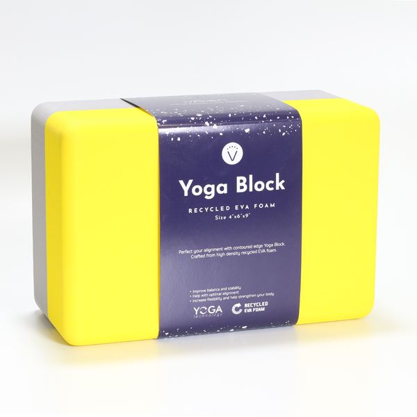 Vaken Recycled Foam Yoga Block - Happiness – YogaAum