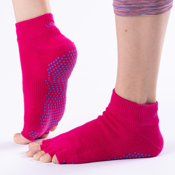 Vaken Grip Socks-1 Pair/Pack - Pink Dot Purple