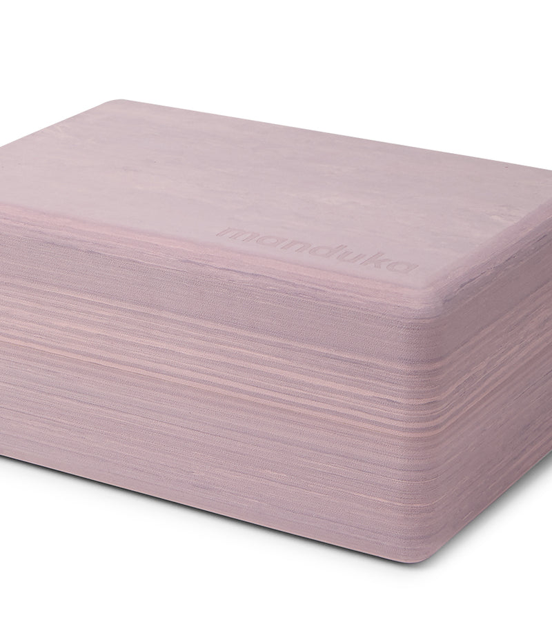 Manduka Recycled Foam Yoga Block - Cherry Blossom Marble