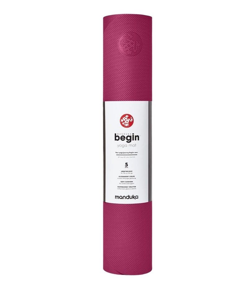 Manduka begin yoga mat 5mm - Dark Pink (68")