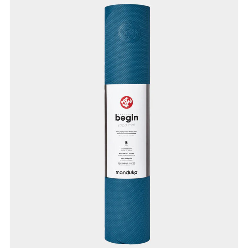 Manduka begin yoga mat 5mm - Bondi Blue