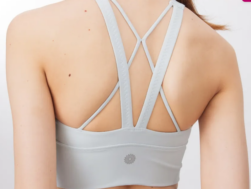 easyoga Lespiro Crew Neck Cropped Tank - Light Gray