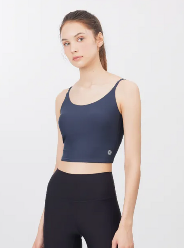 easyoga LA-VEDA U-Shape Cropped Tank (Nylon) - B08 Ink Blue