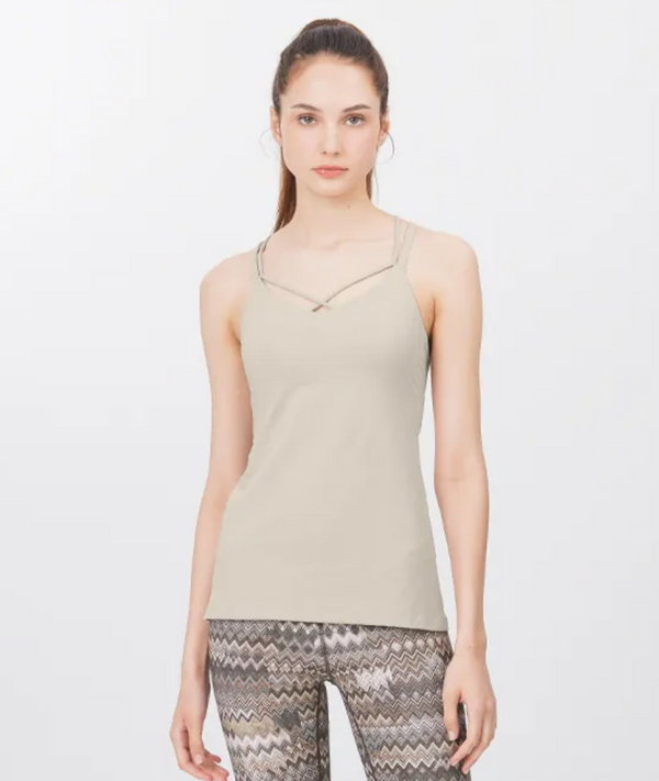 easyoga Lespiro Allure Tank - C9 Light Brown