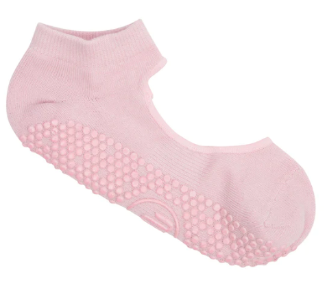 MoveActive Slide On Non Slip Grip Sock - Sorbet Pink