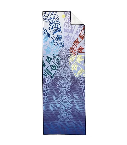 Yogitoes® yoga towel - Chakra Print Blue