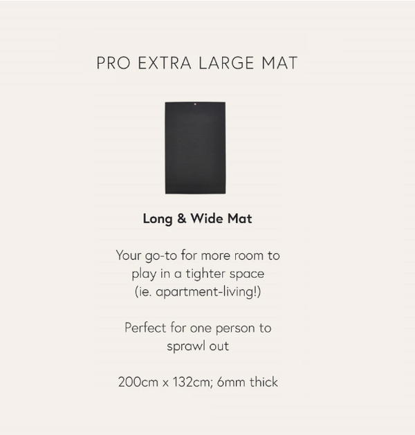 Manduka PRO® Long & Wide Yoga Mat 6mm - Black