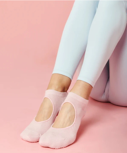 MoveActive Slide On Non Slip Grip Sock - Sorbet Pink