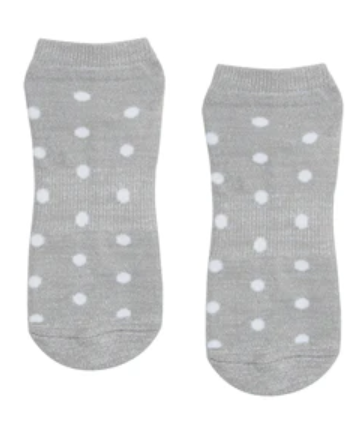 MoveActive Classic Low Rise Non Slip Grip Socks - Sparkle Sports Steel