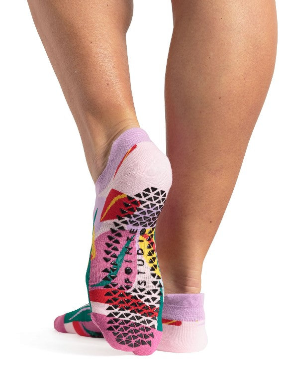 Pointe Studio Miley Grip Sock - Pink Purple
