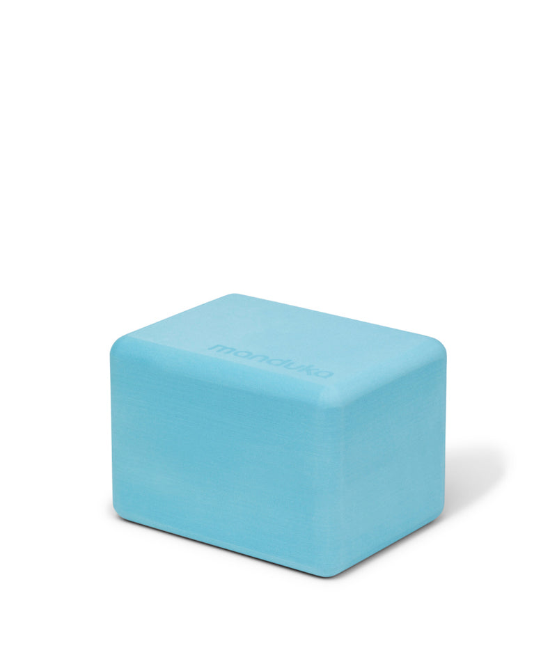 Manduka Recycled Foam Yoga Mini Block - Aqua – YogaAum