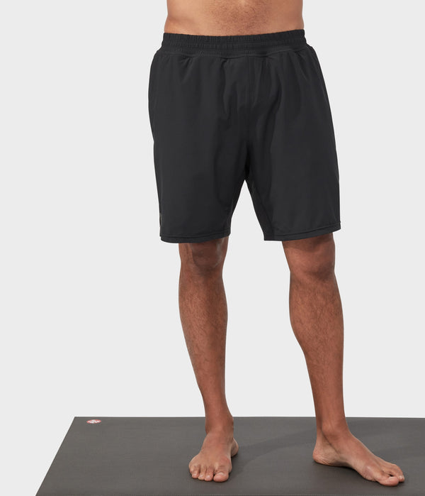 Manduka Apparel - Men's Pro Short - Classic Rise W/Liner - Black