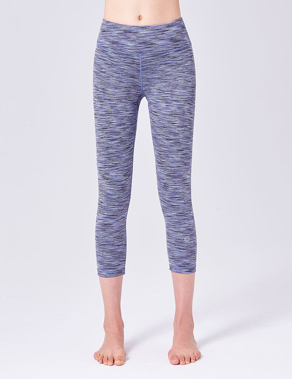 easyoga LA-VEDA Twiggy Core Capris1 - D56 Dark/Light Blue Stripe