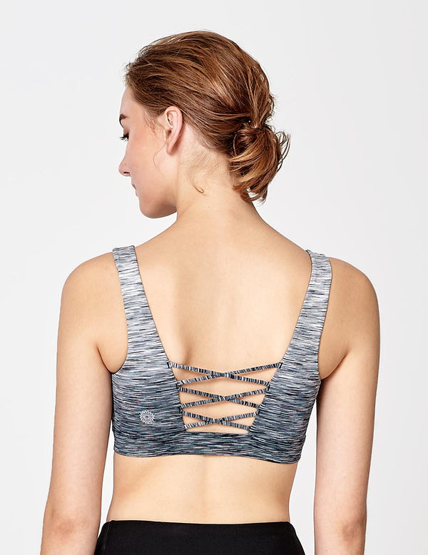 easyoga LA-VEDA Limber Up Bra - D59 Layer Gray Stripe