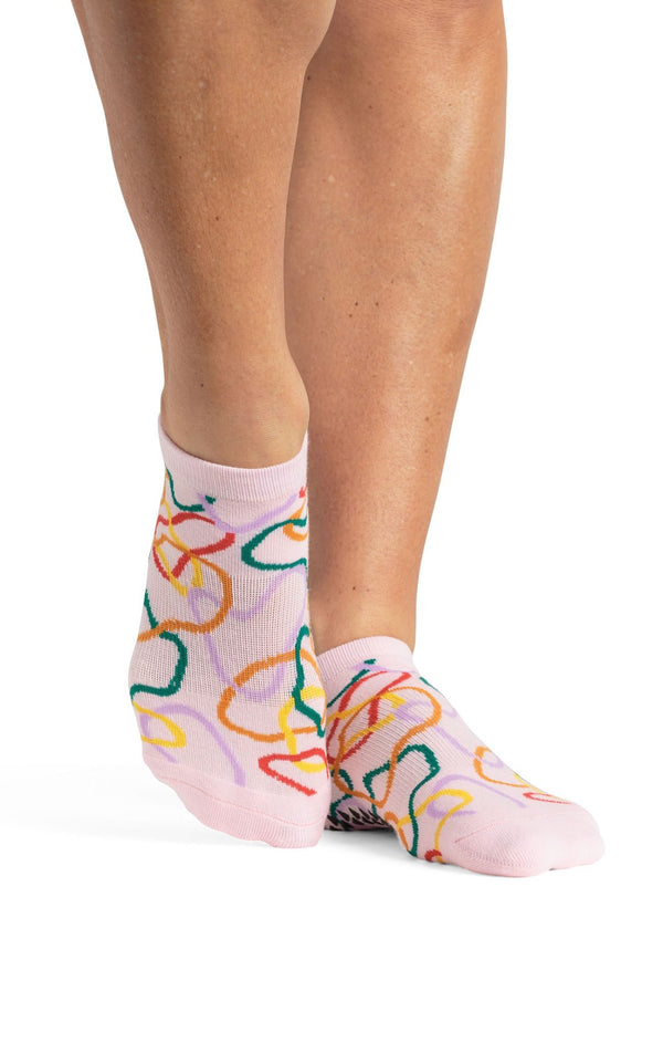 Pointe Studio Rae Grip Sock - Pink