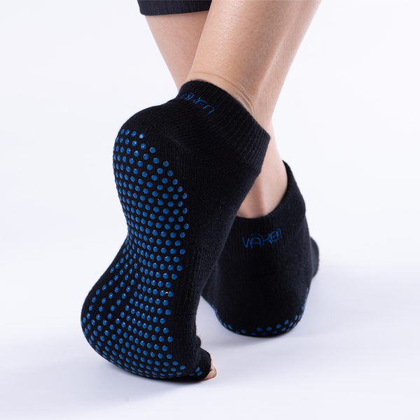 Vaken Grip Socks-1 Pair/Pack - Black Dot Blue
