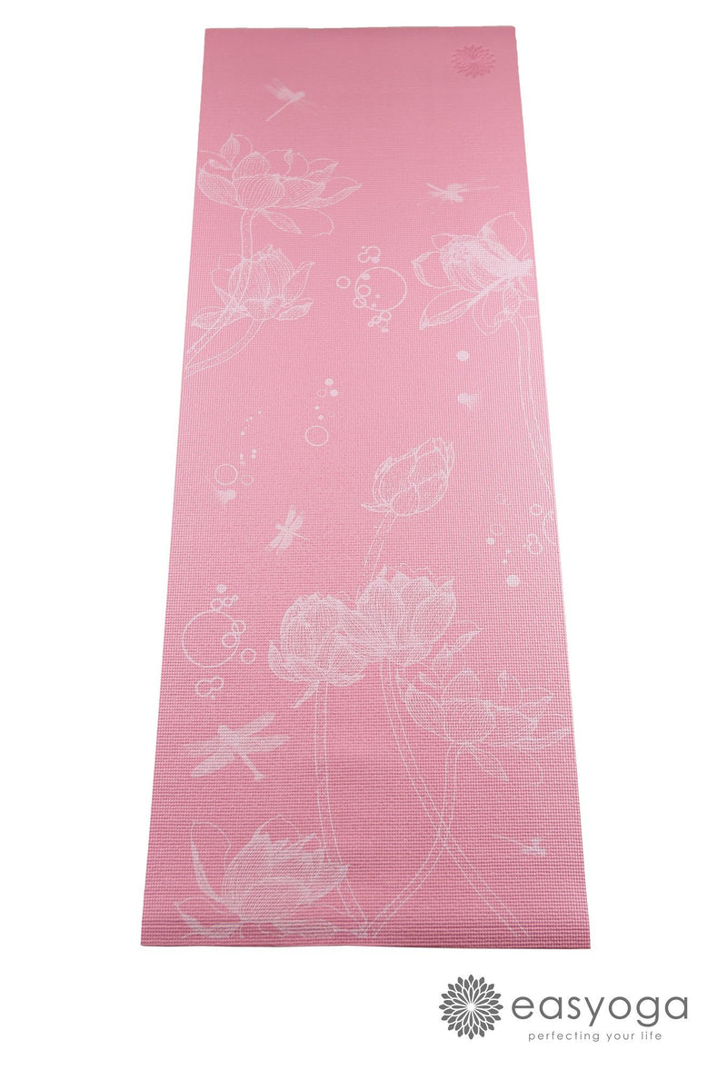 easyoga Premium Oriental Floral Yoga Mat - R2 Pink