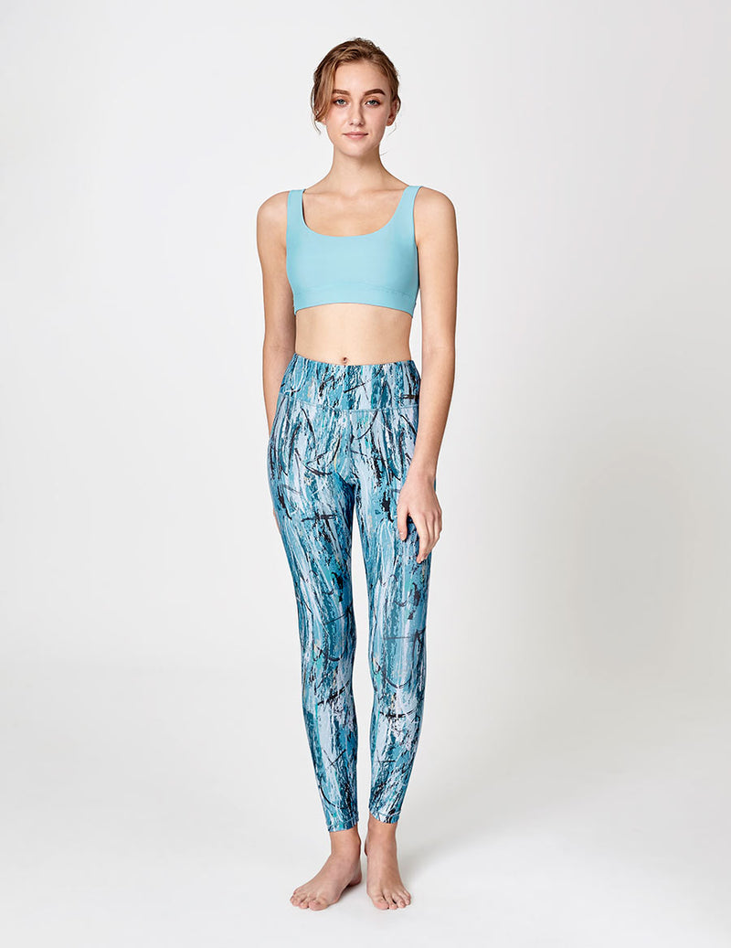 easyoga LA-VEDA Twiggy Core Tights - F99 Oil Painty Blue