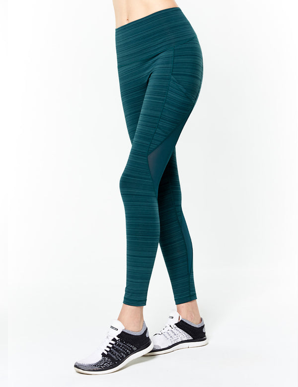 easyoga LESPIRO Forth River Tights - D64 Aquamarine  Stripe