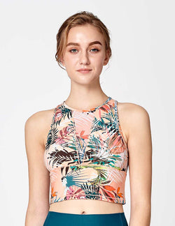 easyoga LA-VEDA Noble Cropped Tank - FA3 Blossom Feast