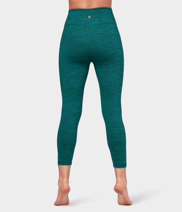 Manduka Apparel - Women's Essential Cropped Legging - Heather Emerald