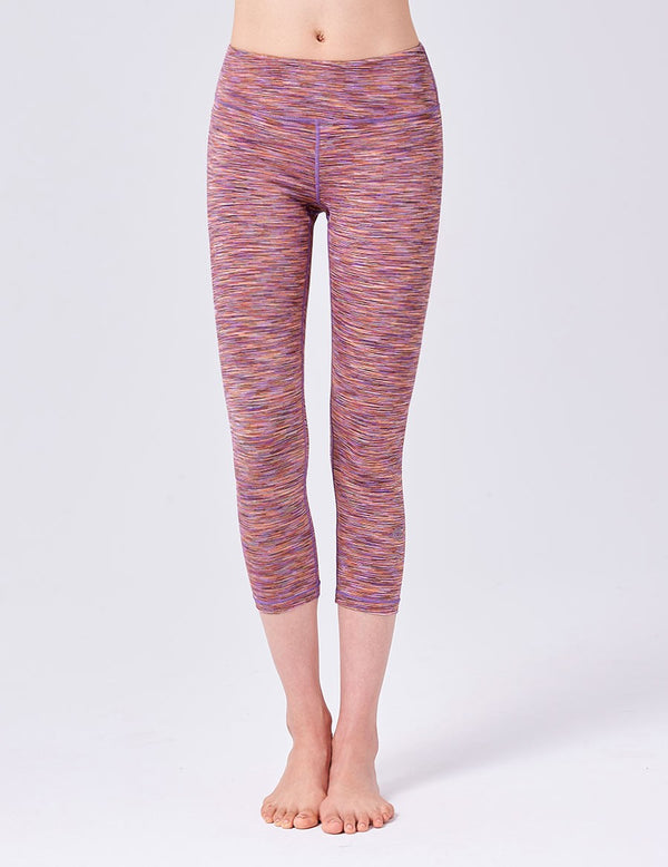 easyoga LA-VEDA Twiggy Core Capris1 - D58 Blue/Red Stripe