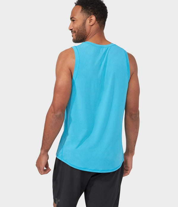 Manduka Apparel - Men's Pro Top - Tech Slim Fit Tank - Dresden Blue