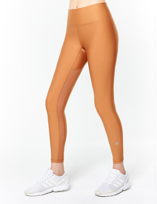 easyoga LESPIRO Groovon's Inwards Gym Tights - C10 Caramel Brown