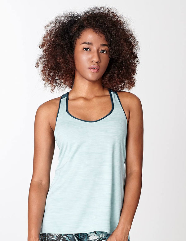 easyoga LESPIRO Tie-UP Tank - M17 M-White Blue