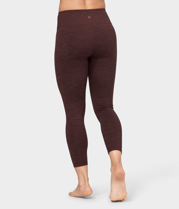 Manduka Apparel - Women's Essential Cropped Legging - Heather Fig