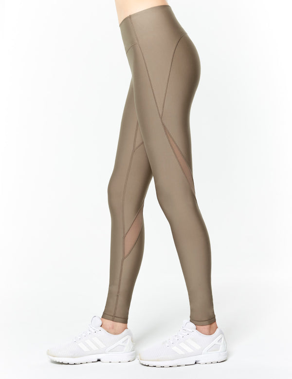 easyoga LESPIRO Streamer Retro Tights - C09 Cement Brown