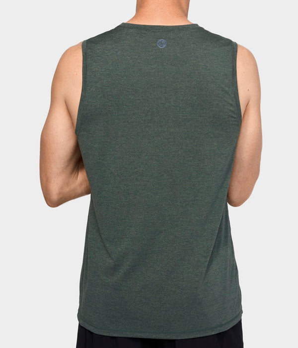 Manduka Apparel - Men's Cross Train Tank 01 - Heather Forest