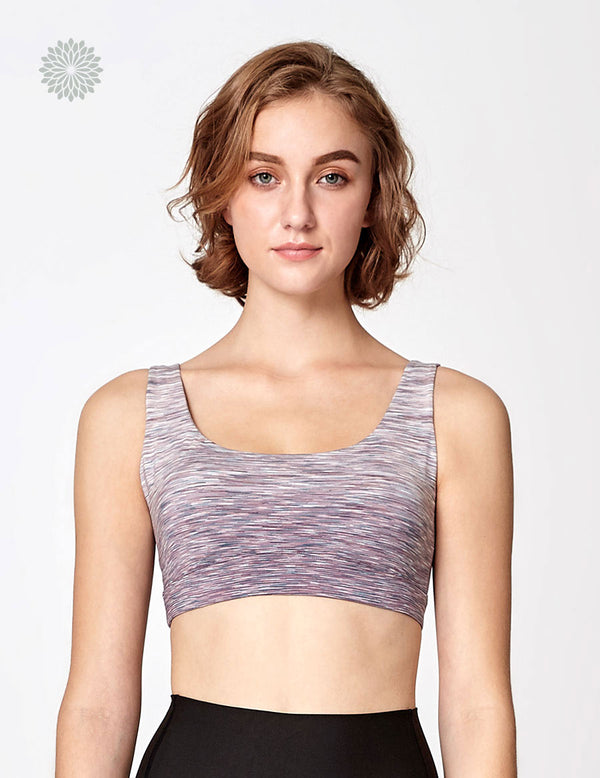 easyoga LA-VEDA Limber Up Bra1 - D60 Layer Pinky/Gray Stripe