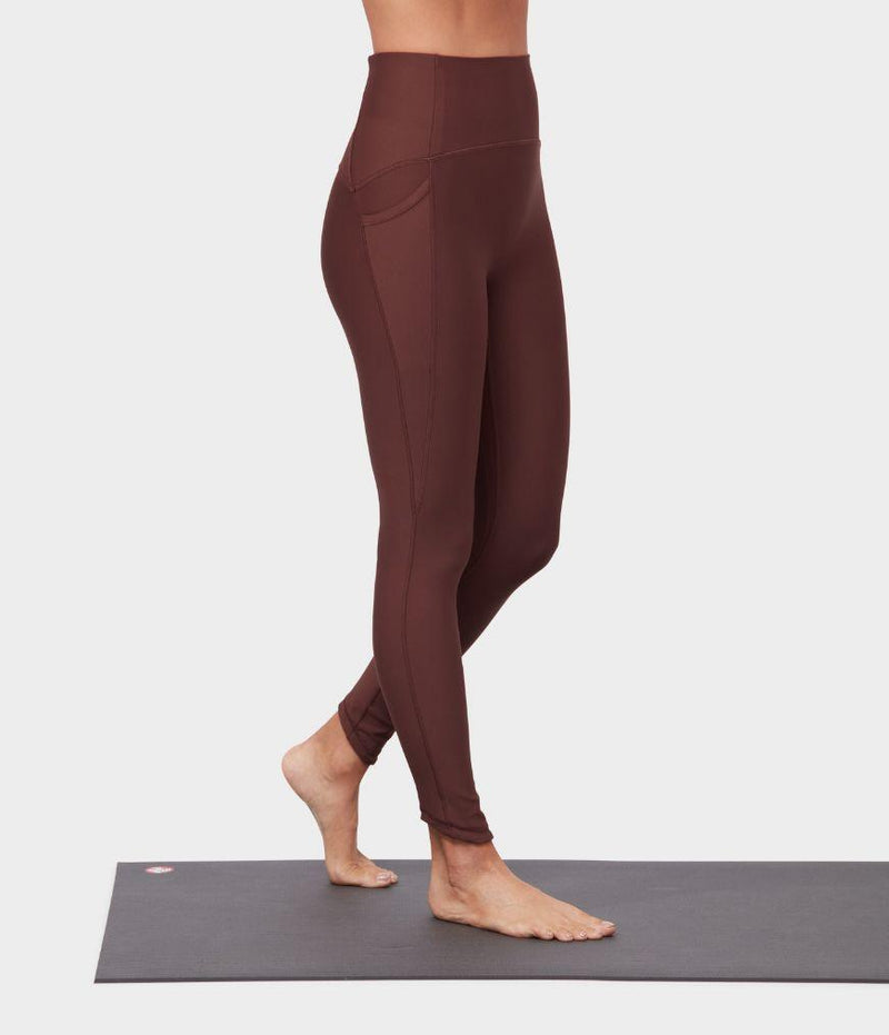 Manduka Apparel - Women's Presence Legging - Deeply Rooted Brown – YogaAum