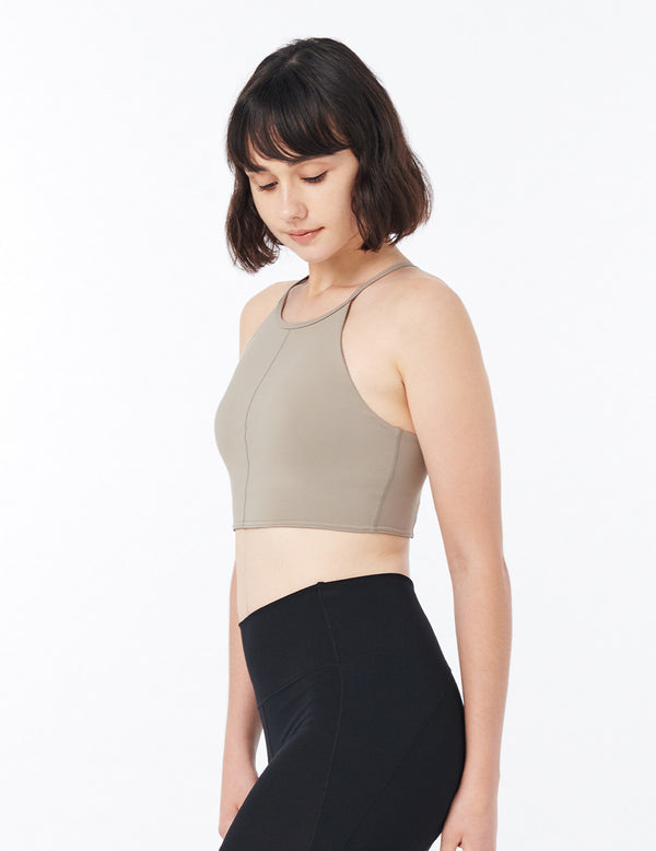 easyoga LESPIRO Shape Up Cropped Tank - C7 Khaki