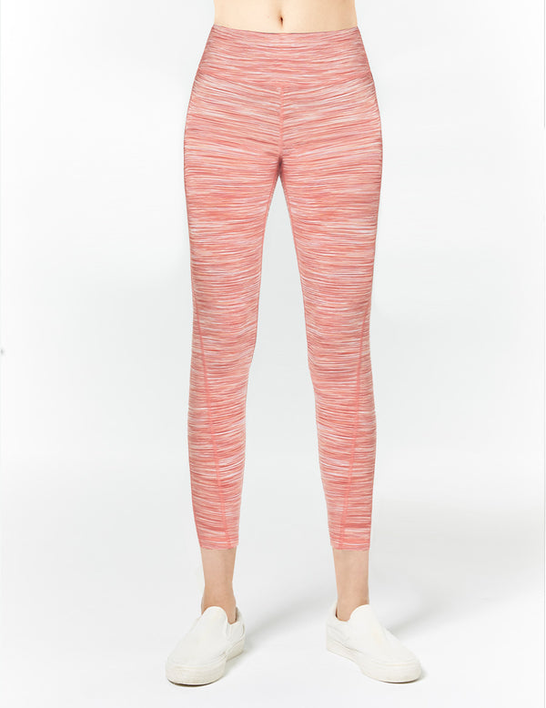 easyoga LA-VEDA Upright Cropped Tights - D66 Honeydew Stripe