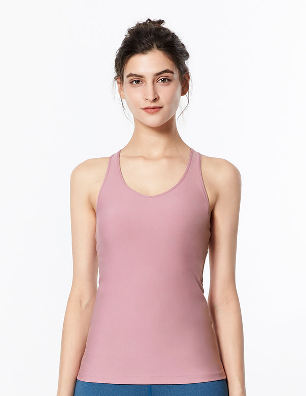 easyoga LA-VEDA Spiry Freedom Tank3 - P14 Dusty Rose Purple