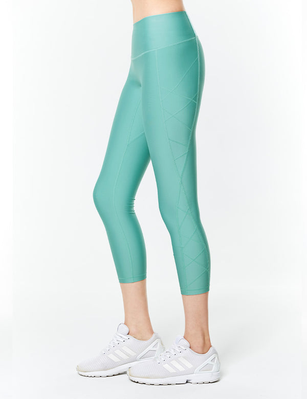 easyoga LESPIRO Clamber Cropped Tights - G21 Lake Green