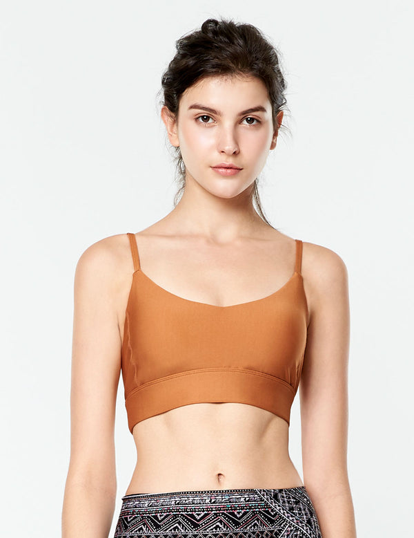 easyoga LESPIRO Glamglow Bra - C10 Caramel Brown