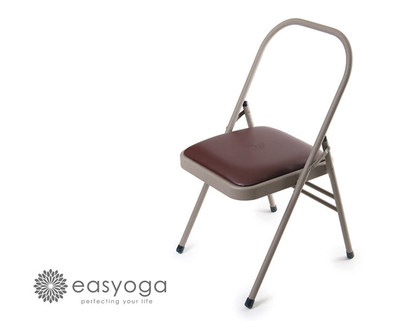 easyoga Yoga Chair-Leatherlike - A8 Gray/Brown