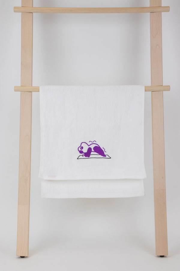 YogaAum AumTowel-(Panda) Purawattanasana - Violet