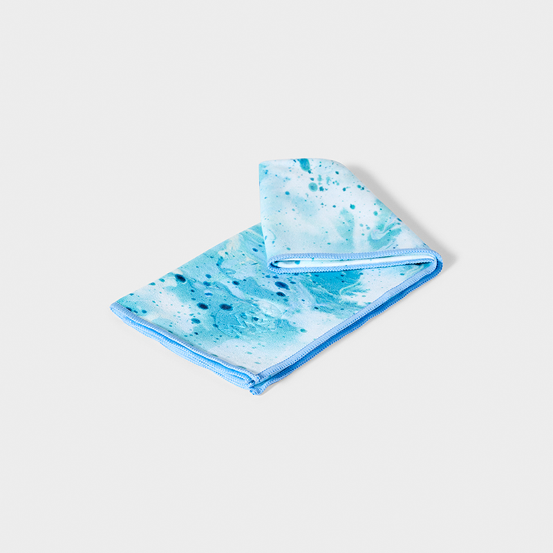 Manduka eQua® Hand Yoga Towel - Splatter Splash Blue