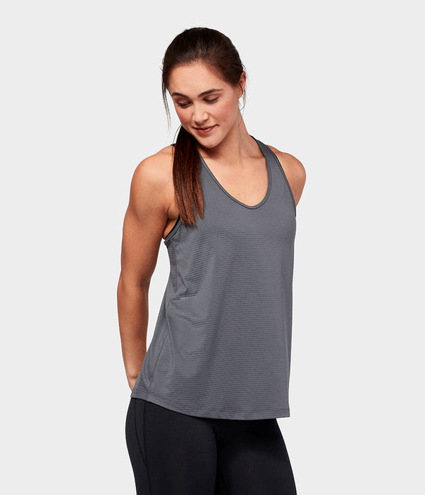 Manduka Apparel - Women's Breeze Racerback Tank - Charcoal