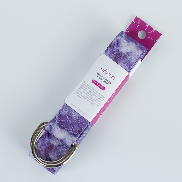 Vaken Marbled Yoga Strap - Purple Marbled