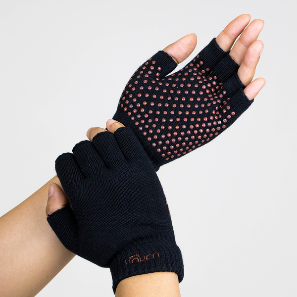 Vaken Grip Gloves-1 Pairs/Pack - Black Dot Brown
