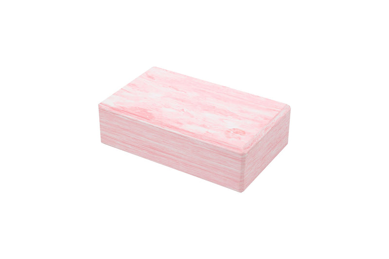 Vaken Marbled Yoga Block - Pink Marbled