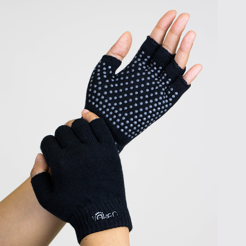Vaken Grip Gloves-1 Pairs/Pack - Black Dot Grey