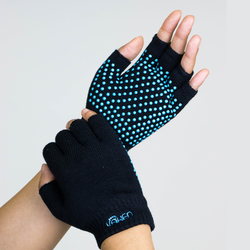 Vaken Grip Gloves-1 Pairs/Pack - Black Dot Green